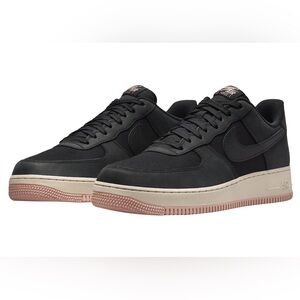 Nike AIR FORCE 1 '07 LX BLACK/BLACK-RED STARDUST NOIR/ROUGE GRAIN/NOIR Sz 11.5